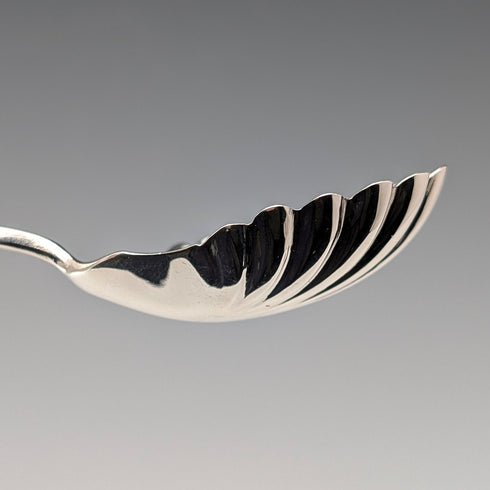 1873 British antique sterling silver tea caddy spoon 20.7g Josiah Williams