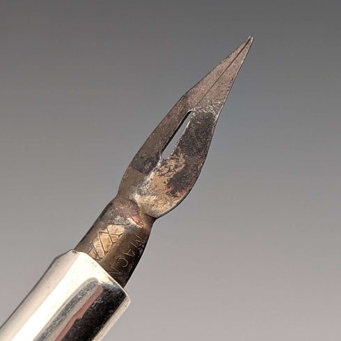 1921 British antique sterling silver dip pen S Mordan