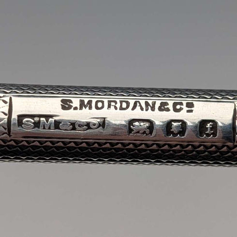 1921 British antique sterling silver dip pen S Mordan