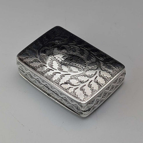 1819 British Antique Regency Sterling Silver Vinaigrette 20g JOHN THROPP