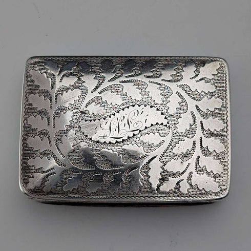 1819 British Antique Regency Sterling Silver Vinaigrette 20g JOHN THROPP