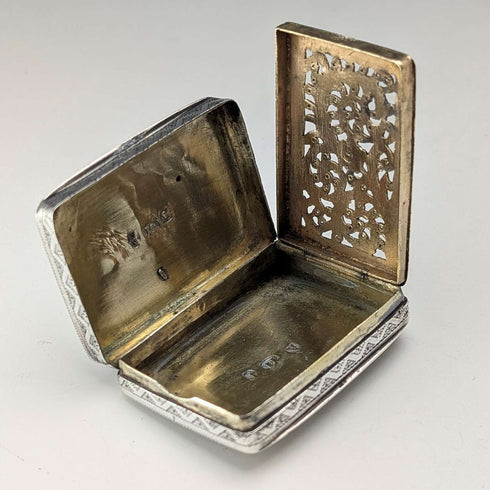 1819 British Antique Regency Sterling Silver Vinaigrette 20g JOHN THROPP