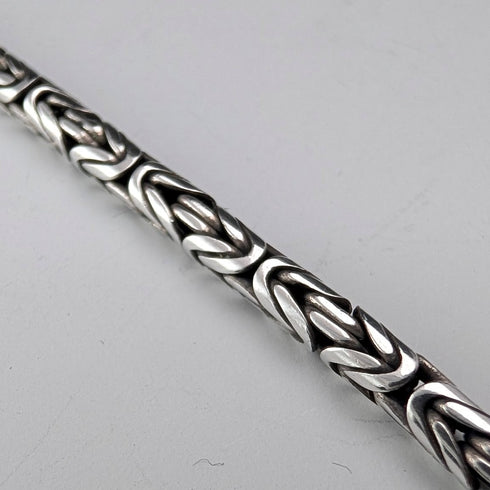 英國純銀拜占庭鏈項鍊 54g DK