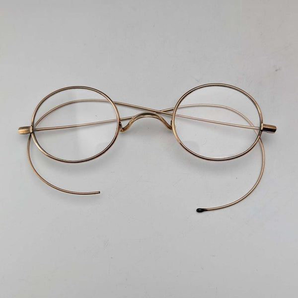 Antique British gold plated small glasses, Steward & Co, with case