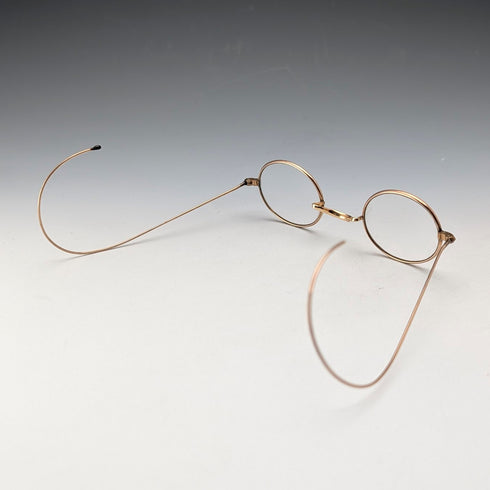 英国アンティーク ゴールドプレート製 小型メガネ Steward&Co ケース入り