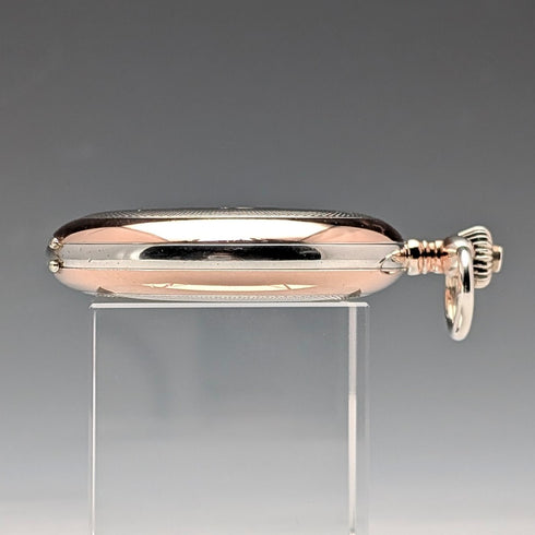 German antique Junghans mechanical pocket watch, silver side hunter case, in good working order