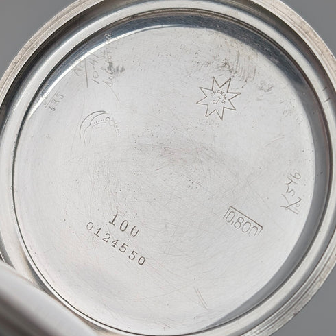 German antique Junghans mechanical pocket watch, silver side hunter case, in good working order