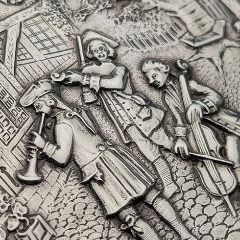 1912 年英國古董純銀大盒子,帶有精細裝飾,444 克 George Bedingham 狀況極佳