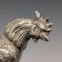 Pair of vintage pewter fighting cock figurines