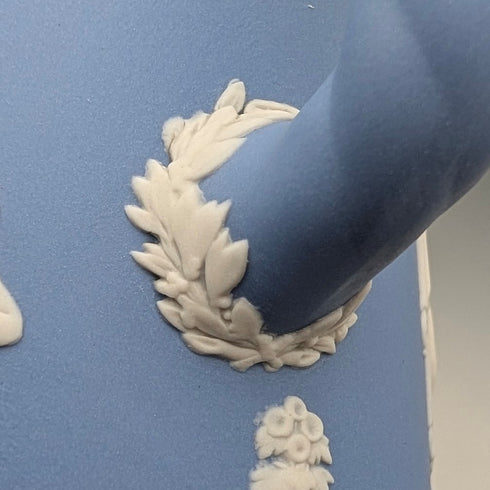 British Vintage Wedgwood Jasperware Water Jug in Pale Blue