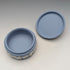 Vintage British Wedgwood Jasperware Round Box for Small Items, Pale Blue