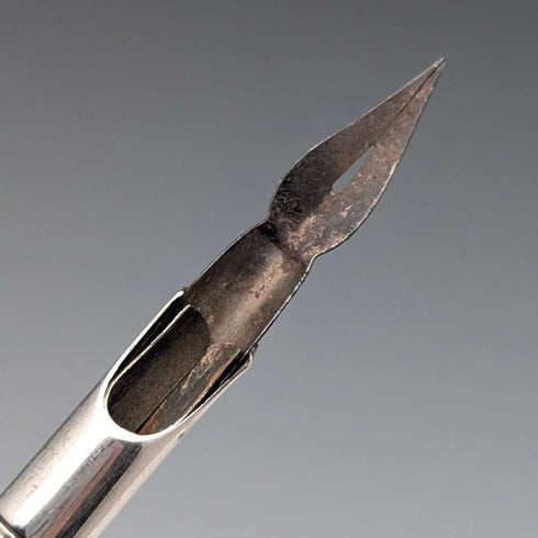 1921 British antique sterling silver dip pen S Mordan