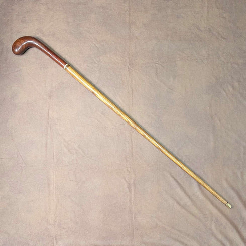 Antique British brown shaft Sunday stick style walking stick 88cm