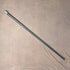 1883 British antique black shaft engraved sterling silver round handle walking stick 89cm