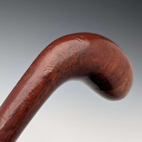 Antique British brown shaft Sunday stick style walking stick 88cm