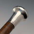 1917 British antique tiger shaft pure silver round handle walking stick 91cm