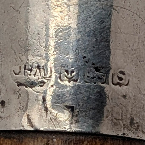 1917年 英国アンティーク タイガーシャフト 純銀製丸ハンドル ステッキ 杖 91cm