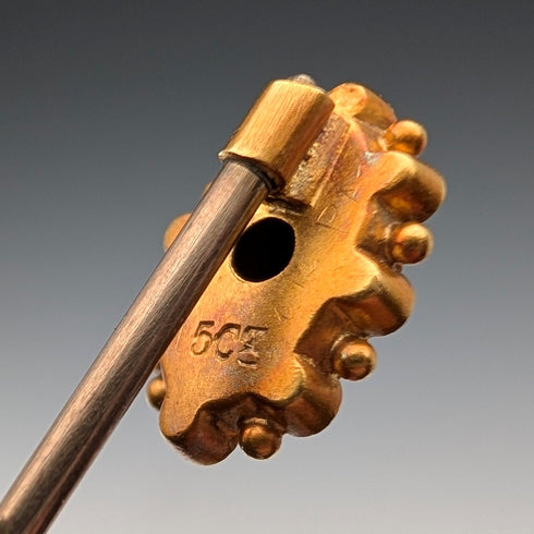 古董英國 15ct 金別針胸針(盒裝)