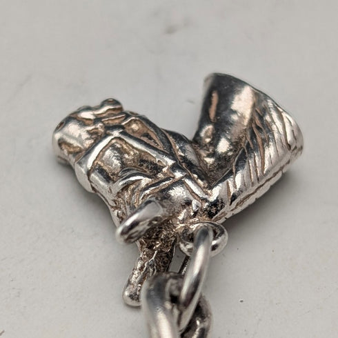 約 1900 年英國古董純銀雙阿爾伯特鏈 54 克馬頭鏈