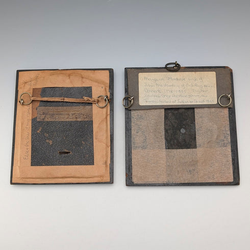Antique British Miniature Portraits Pair