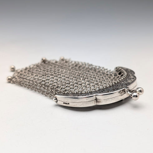 德國古董 800 銀網狀錢包,附零錢包