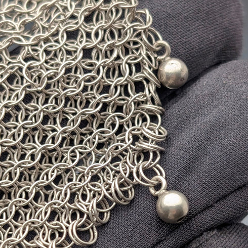 德國古董 800 銀網狀錢包,附零錢包