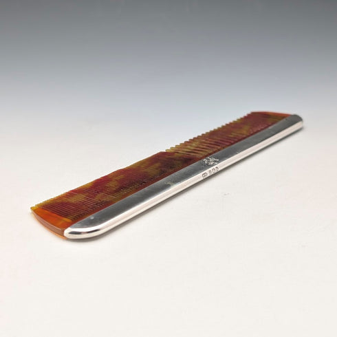 1928年 英国ヴィンテージ 純銀装飾 櫛 コーム Charles Henry Dumenil