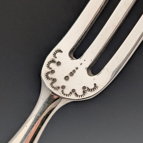 19世紀後半 英国アンティーク 白蝶貝ハンドル ティーカトラリー4ペア Mappin&Webb