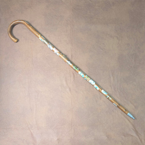 ヴィンテージ ヨーロッパ周遊 曲がりハンドル ツーリストステッキ ブラウンシャフト 92cm