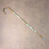 Vintage European Tour Bent Handle Tourist Walking Stick Brown Shaft 92cm