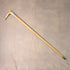 1901 British antique Malacca shaft L-shaped antler handle pure silver decorated walking stick 88cm Henry Howell
