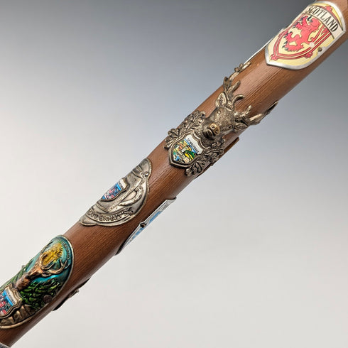 ヴィンテージ ヨーロッパ周遊 曲がりハンドル ツーリストステッキ ブラウンシャフト 92cm