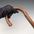 Vintage European Tour Bent Handle Tourist Walking Stick Brown Shaft 92cm