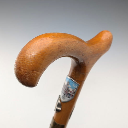 ヴィンテージ 英国周遊 クラッチハンドル ハイキングステッキ タンシャフト 89cm