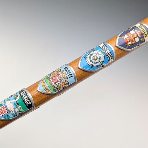 ヴィンテージ 英国周遊 クラッチハンドル ハイキングステッキ タンシャフト 89cm