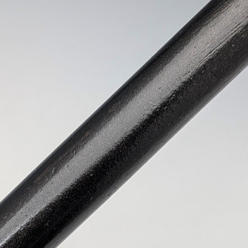 1935年 英国ヴィンテージ ブラックシャフト 曲がりハンドル 純銀装飾 ステッキ 杖 91cm