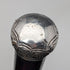 1893 British antique black shaft sterling silver engraved round handle walking stick 86cm