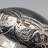 1893 British antique black shaft sterling silver engraved round handle walking stick 86cm
