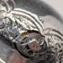 1893 British antique black shaft sterling silver engraved round handle walking stick 86cm