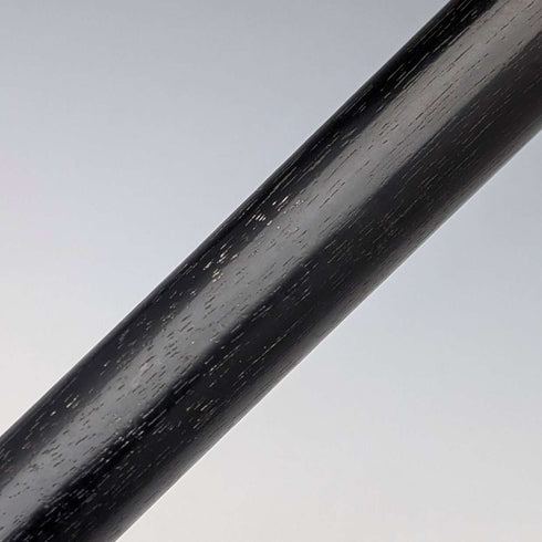 1893 British antique black shaft sterling silver engraved round handle walking stick 86cm