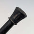 1893 British antique black shaft sterling silver engraved round handle walking stick 86cm