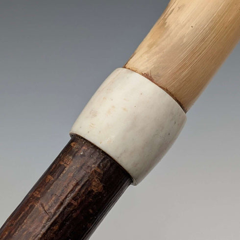 Antique British Scottish horn handled shepherd walking stick 92cm