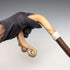Antique British Scottish horn handled shepherd walking stick 92cm