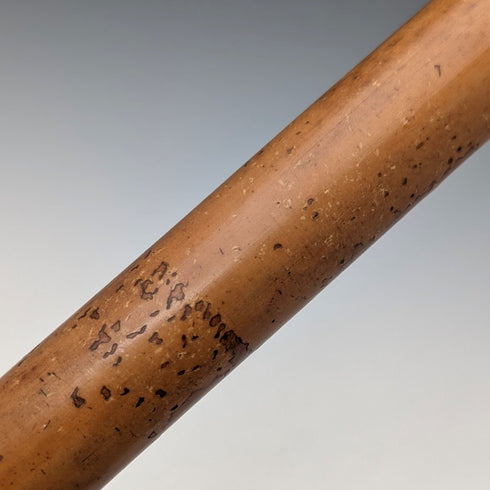 1901年 英国アンティーク マラッカシャフト L字アントラーハンドル 純銀装飾 ステッキ 杖 88cm Henry Howell