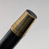 1922 British antique black shaft sterling silver round handle walking stick 92cm Robert Pringle