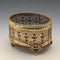 French vintage ormolu footed glass lid jewelry box
