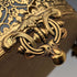 French vintage ormolu footed glass lid jewelry box