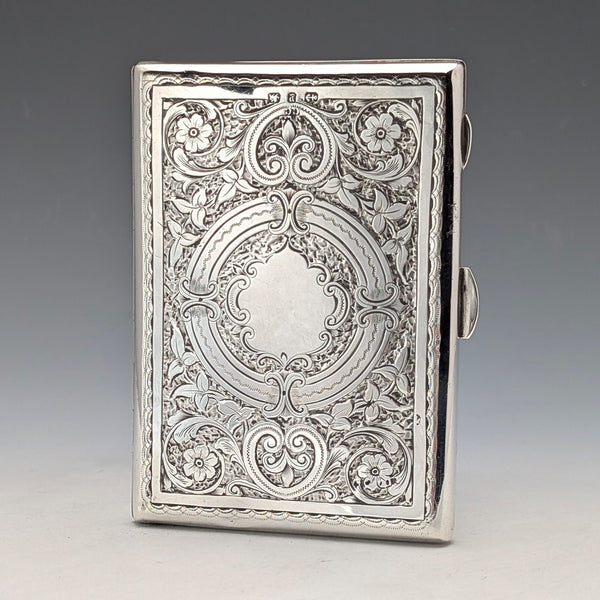 1898 年英國古董純銀雙門卡片盒 83 克 Charles Chesterman