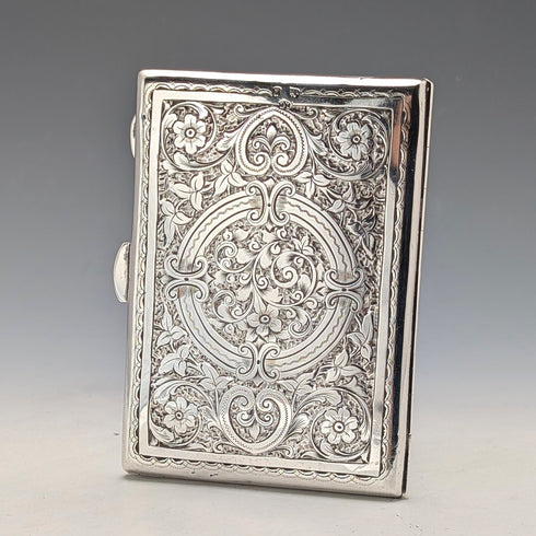 1898 年英國古董純銀雙門卡片盒 83 克 Charles Chesterman