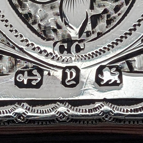 1898 年英國古董純銀雙門卡片盒 83 克 Charles Chesterman